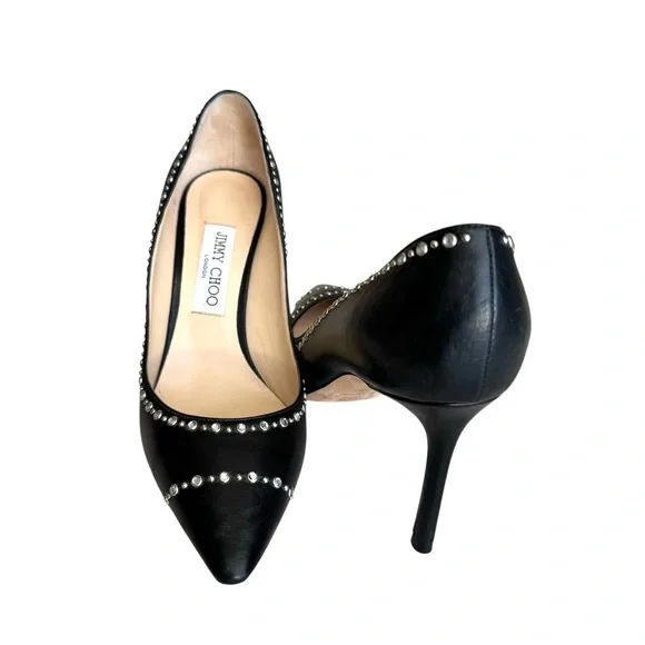 Jimmy Choo Romy 85 Pumps Black Leather